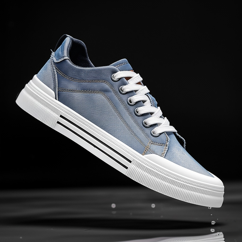 VALON LOW-TOP DENIM SNEAKERS
