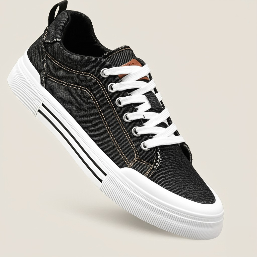 VALON LOW-TOP DENIM SNEAKERS