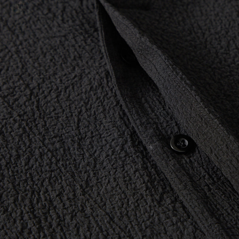 THIN ICE SILK V-NECK CARDIGAN SHIRT