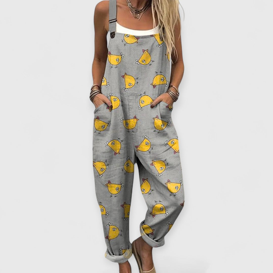 Althea | Wide Vintage Artisan Jumpsuit for a Unique Style