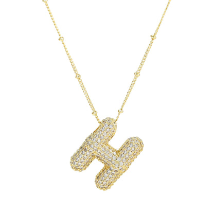 Savannah | Diamond Bubble Letter Necklace