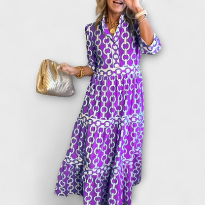 Zara - Midi Dress with Chain Pattern