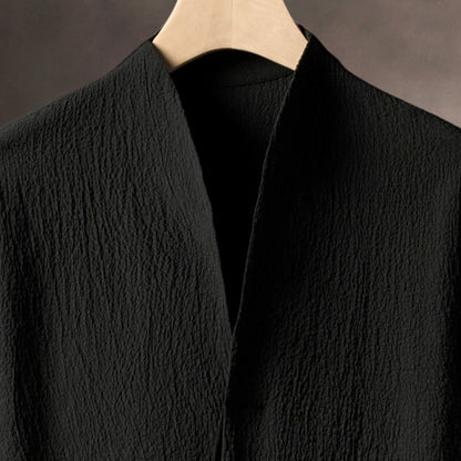 THIN ICE SILK V-NECK CARDIGAN SHIRT