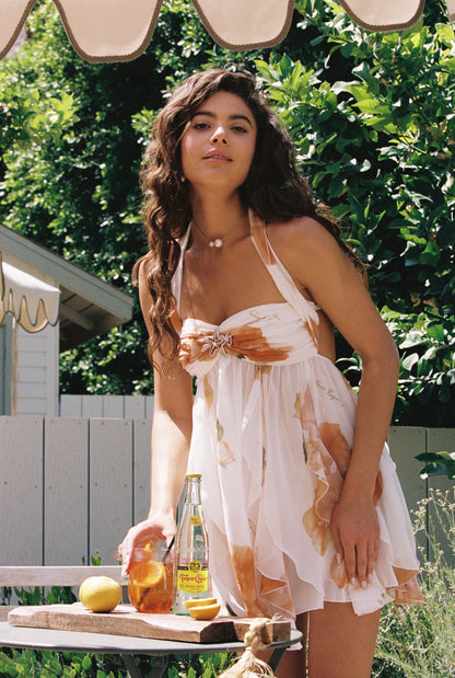 Livia™ - Floral Chiffon Mini Dress