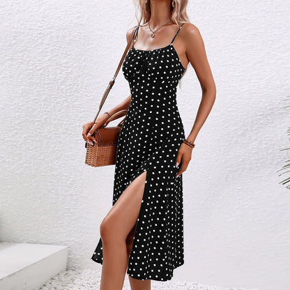 Alisha | Polka Dot Midi Dress