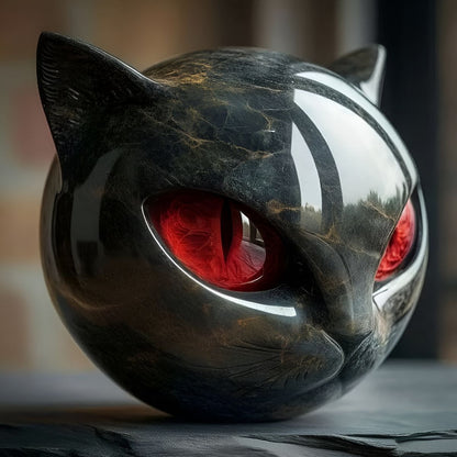 NyxCharm™ | Mystical Black Cat Head Sculpture