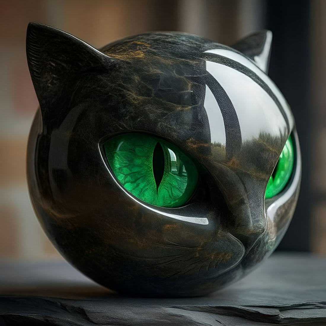 NyxCharm™ | Mystical Black Cat Head Sculpture