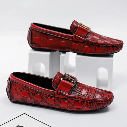 VENTINO CHECKERED LEATHER LOAFER
