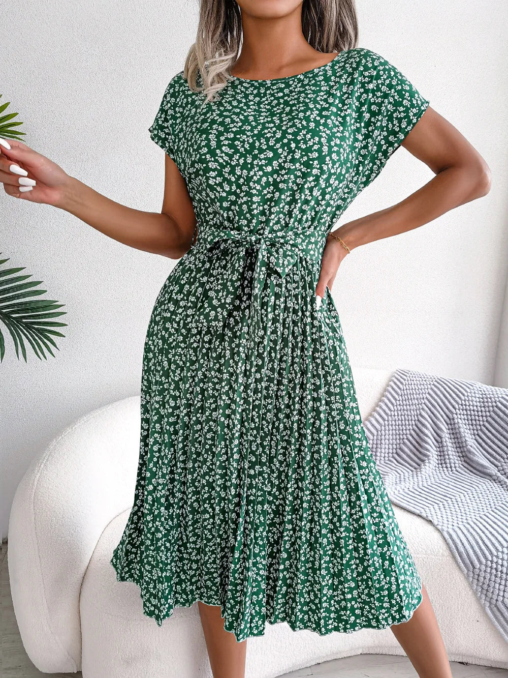 Wendy - Floral High Waist Summer Dress