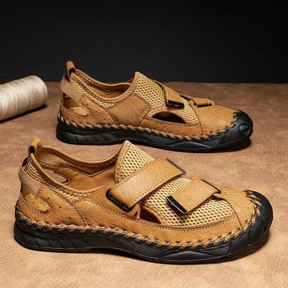LUCA VELCRO LEATHER SANDALS