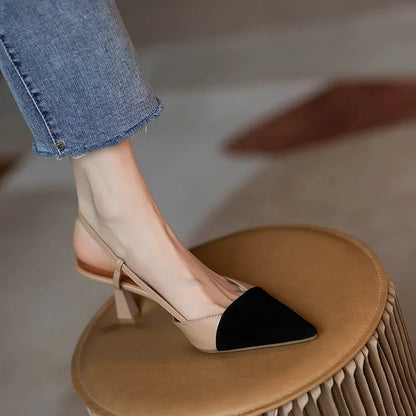 Semma - Pointed Toe Slingback Stiletto Heels