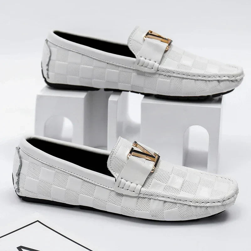 VENTINO CHECKERED LEATHER LOAFER