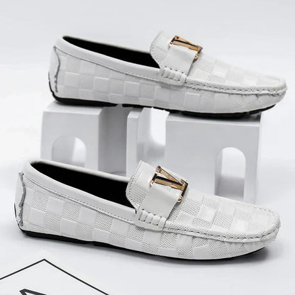 VENTINO CHECKERED LEATHER LOAFER