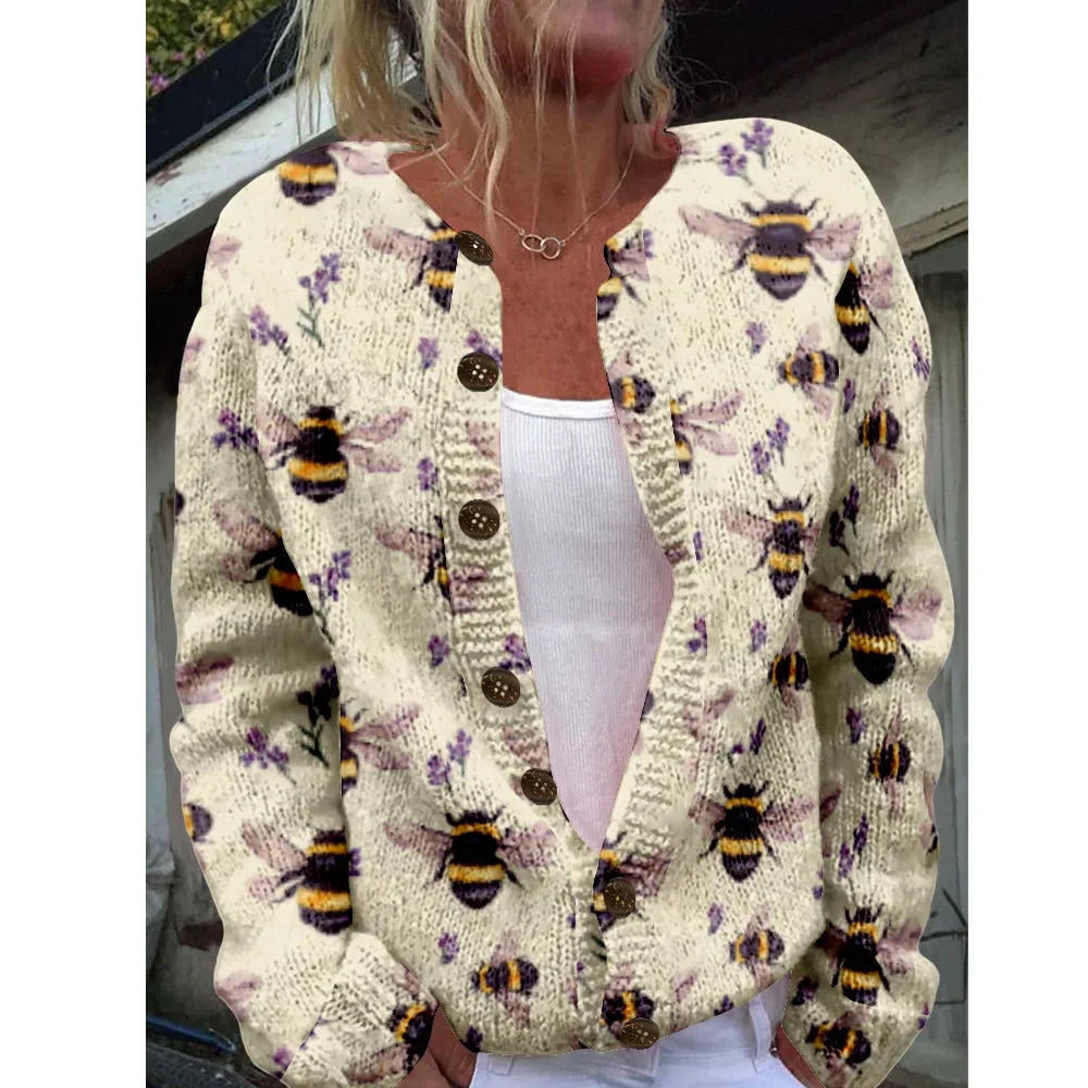 Lotta | Chic cardigan with print