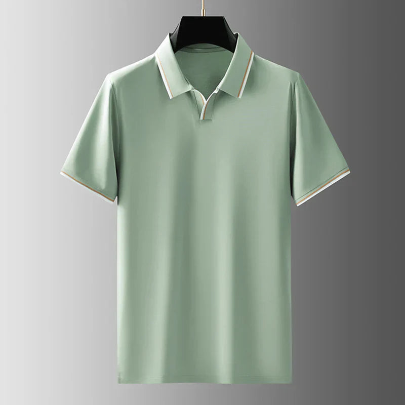 VINCENZO PRESTIGE SILK POLO SHIRT