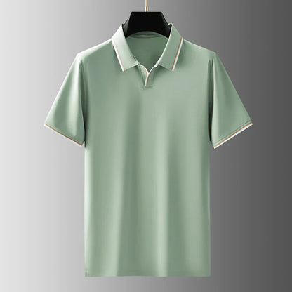 VINCENZO PRESTIGE SILK POLO SHIRT