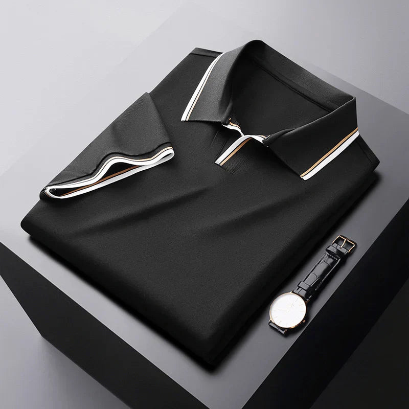 VINCENZO PRESTIGE SILK POLO SHIRT