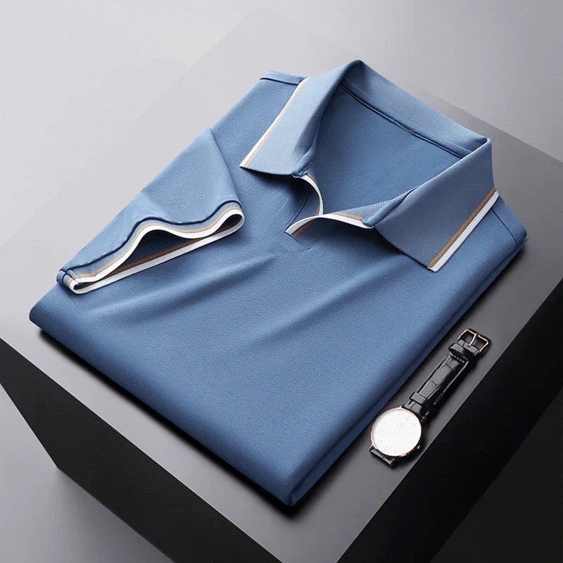 VINCENZO PRESTIGE SILK POLO SHIRT