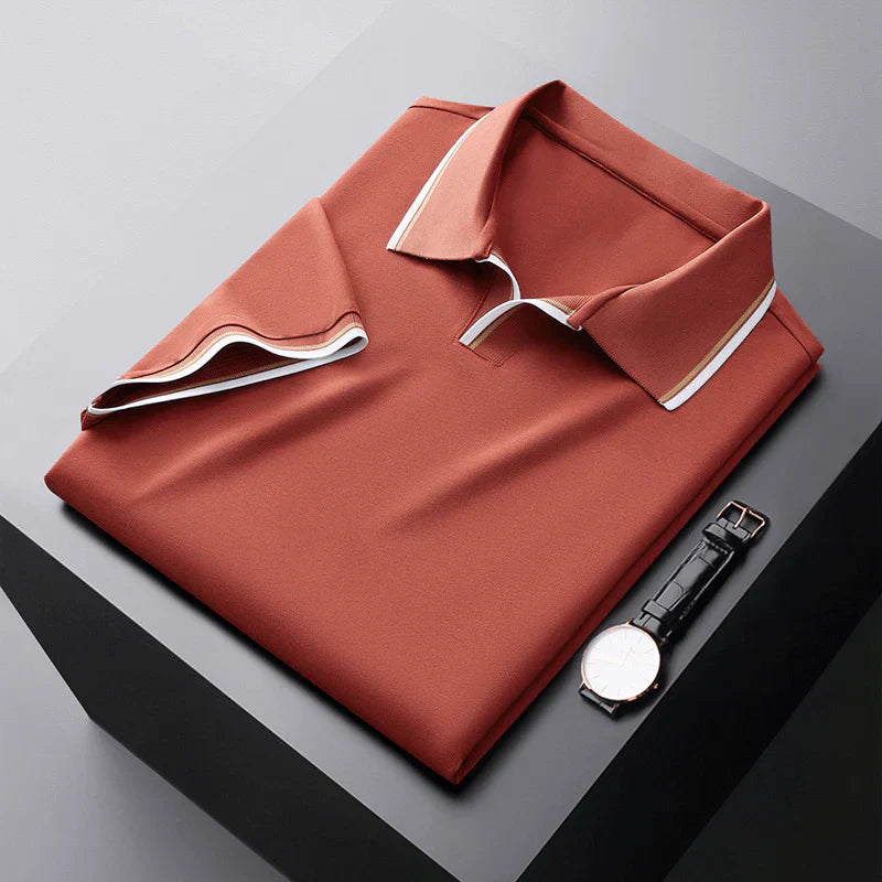 VINCENZO PRESTIGE SILK POLO SHIRT