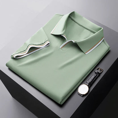 VINCENZO PRESTIGE SILK POLO SHIRT