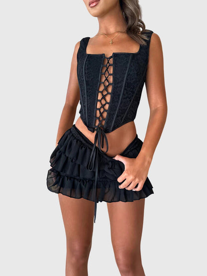 Aelita | Lace-Up Corset Set