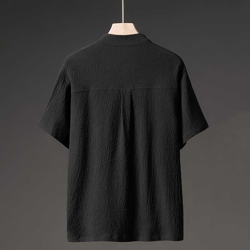 THIN ICE SILK V-NECK CARDIGAN SHIRT