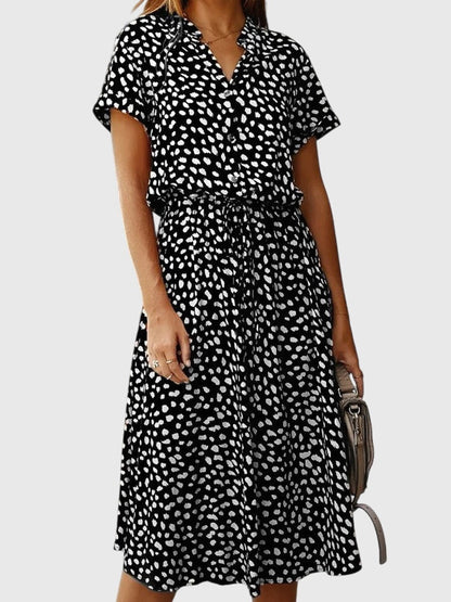 Amber | Printed V-Neck Dress