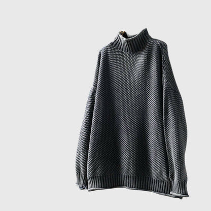 Amelia - Funnel Neck Knitted Jumper