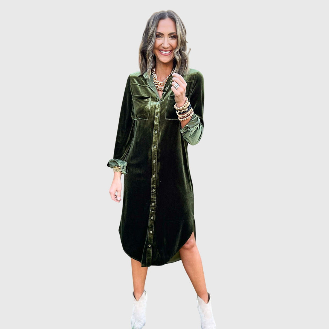 Camille - Casual Velvet Dress