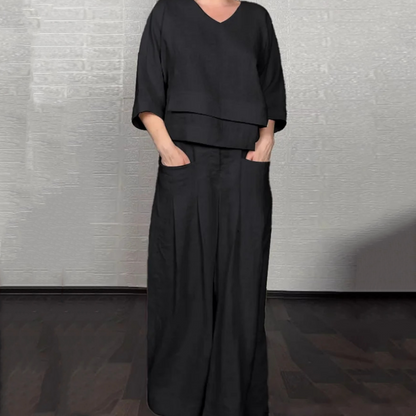 Angelina - Minimalist Wide-Leg Set